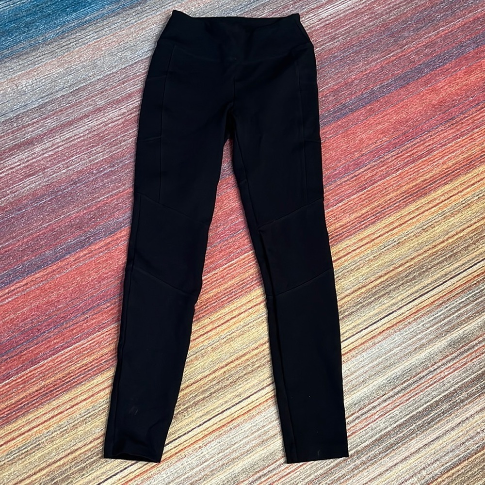 Peach Black Compression Leggings